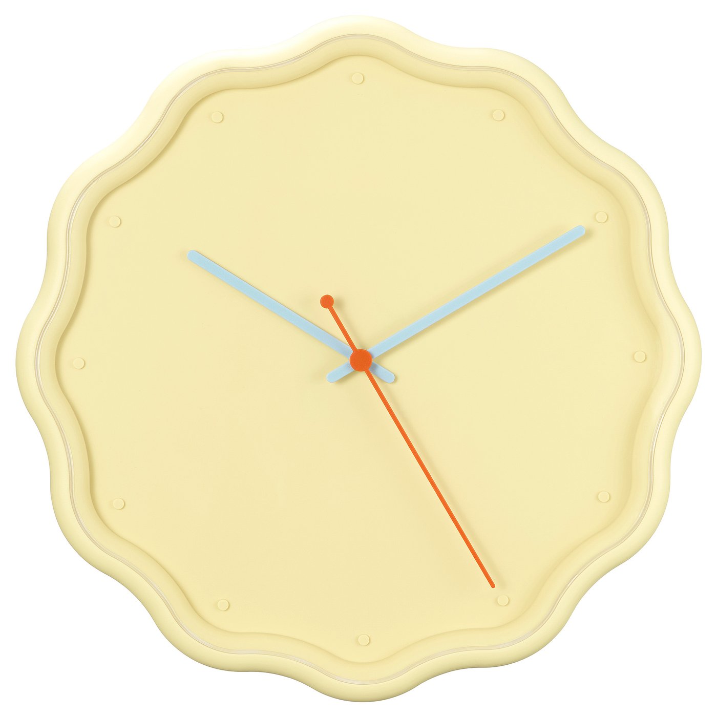 LAVSKRIKA wall clock, flower-shaped yellow, 31 cm - IKEA