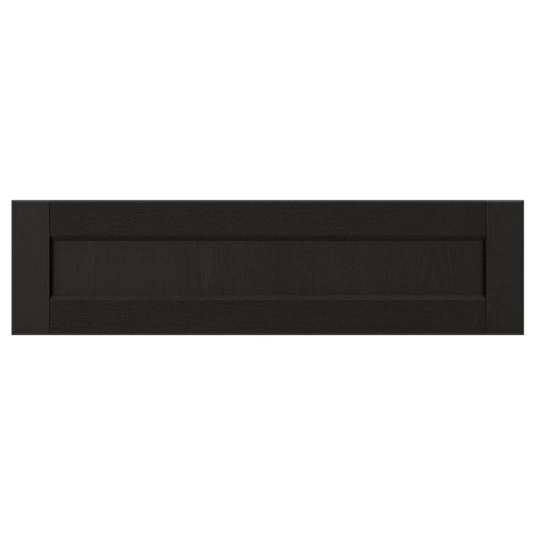 LERHYTTAN Drawer front, black stained, 75x20 cm