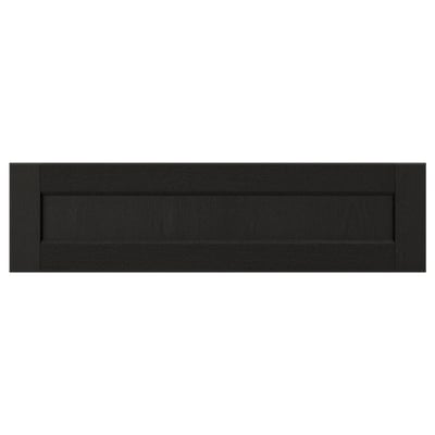 LERHYTTAN Drawer front, black stained, 75x20 cm