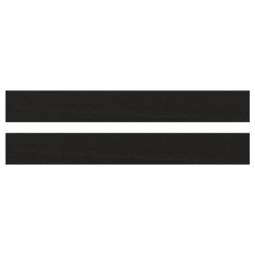 Black rectangular wooden panel, smooth finish.