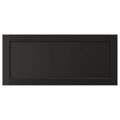 LERHYTTAN Drawer front, black stained, 90x40 cm