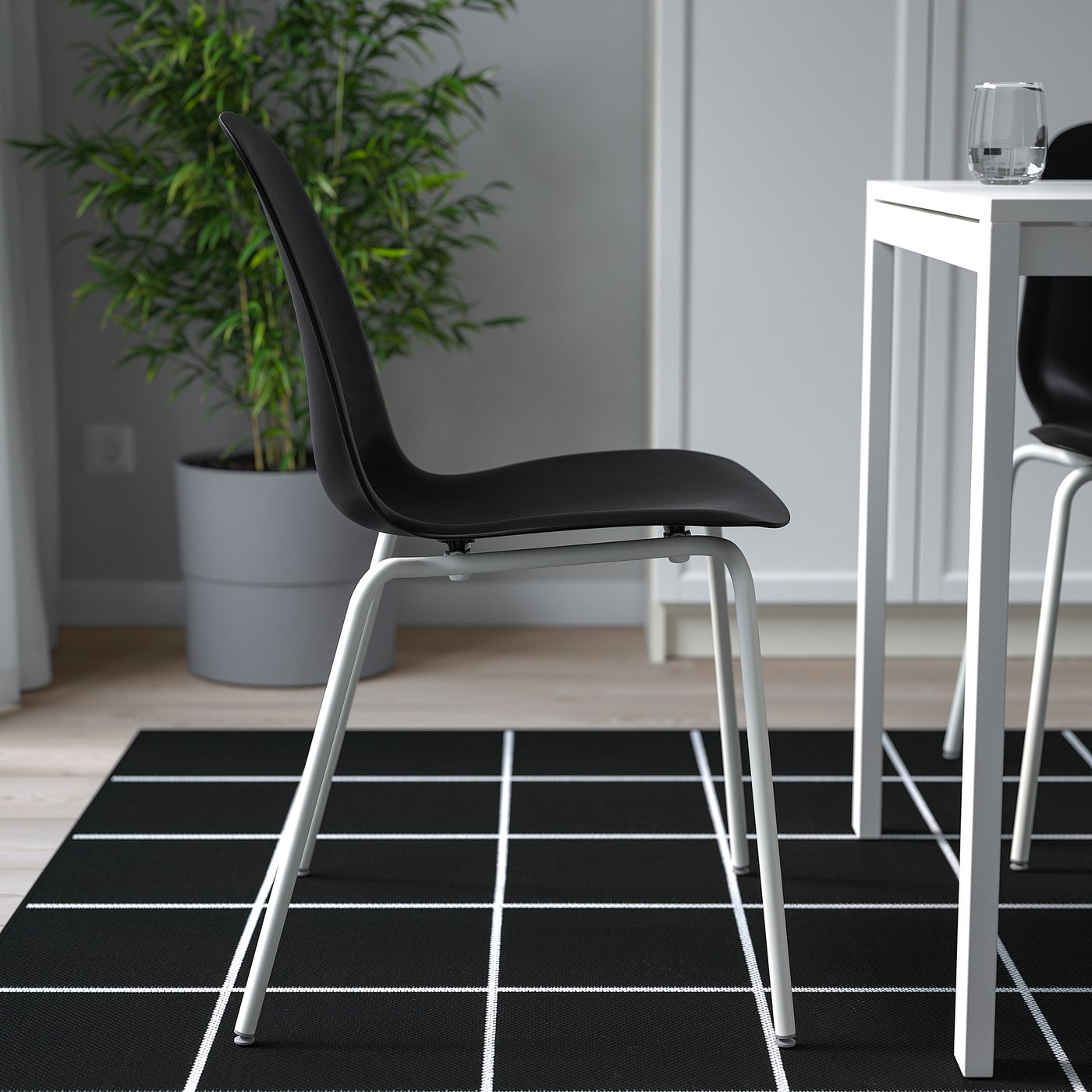 LIDÅS chair, black/Sefast white - IKEA