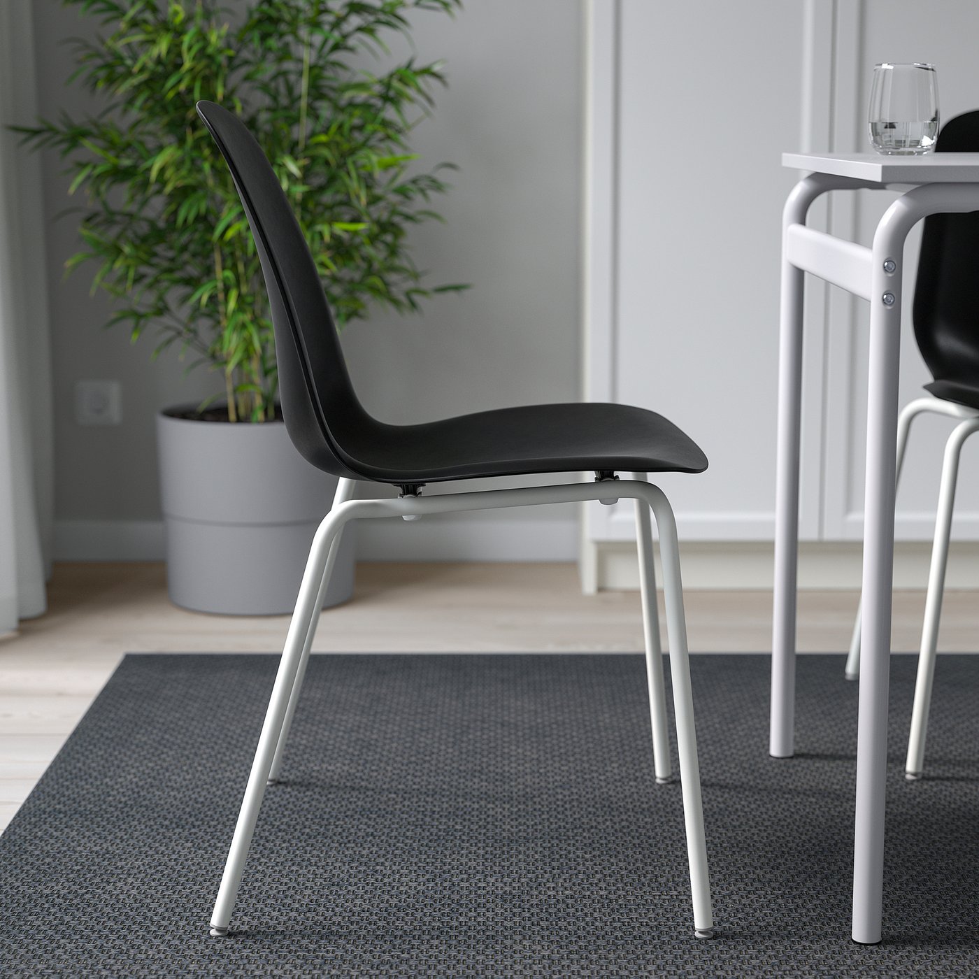 LIDÅS chair, black/Sefast white - IKEA