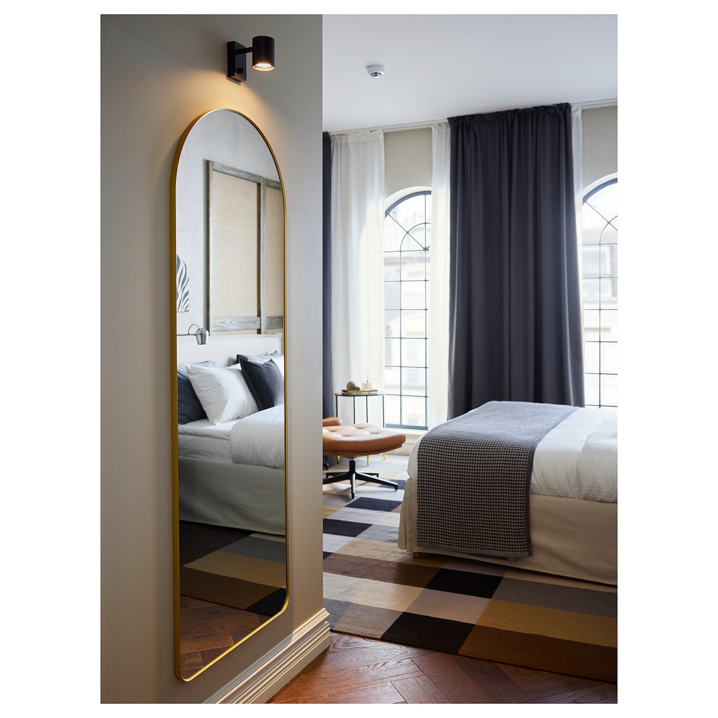 LINDBYN mirror, gold-colour, 60x170 cm - IKEA