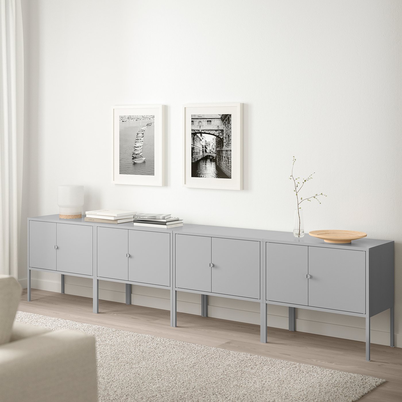 LIXHULT cabinet combination, grey, 120x35x92 cm - IKEA