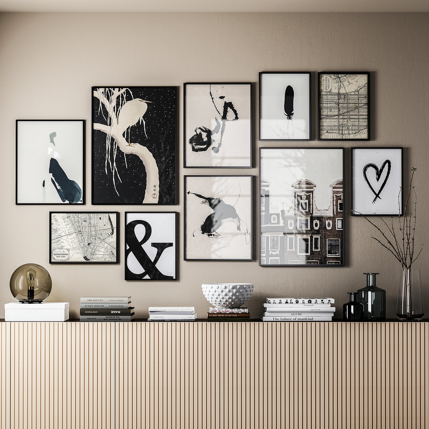 IKEA イケア しまうま ゼブラ　フレームモノトーン LOMVIKEN frame, black, 40x50 cm - IKEA