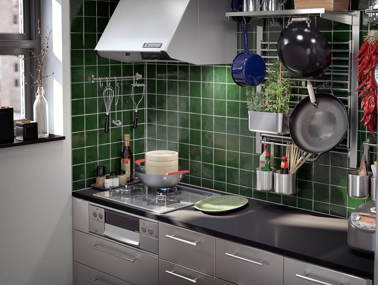 LUFTIG wall mounted extractor hood, silvercolour IKEA