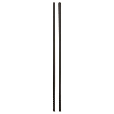 Two black cylindrical rods with ribbed texture, made of stainless steel and silicone rubber.