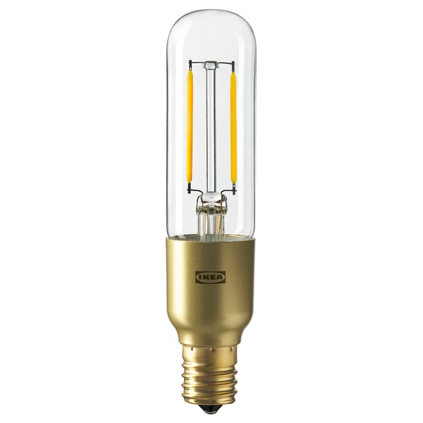 Landbrugs arrangere Glat LUNNOM LED bulb E17 200 lumen, dimmable/tube-shaped clear glass, 25 mm -  IKEA