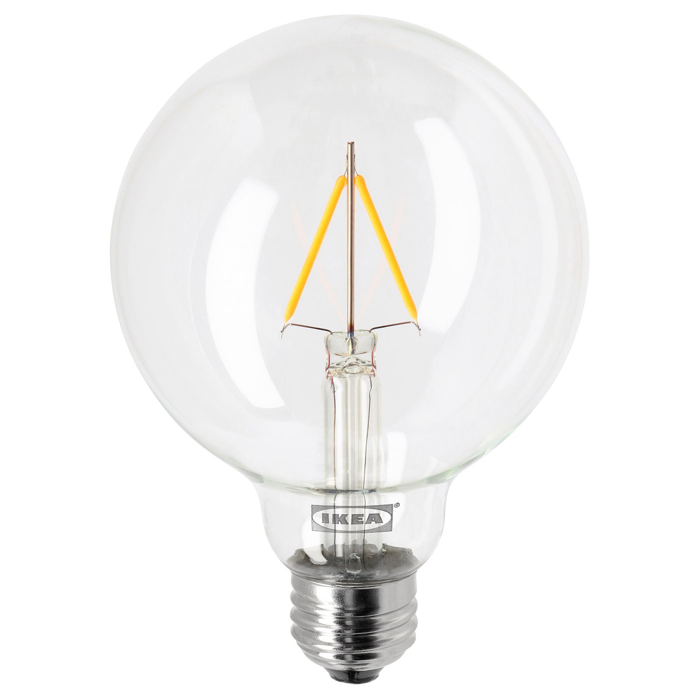 LUNNOM LED bulb E26 100 lumen globe clear IKEA