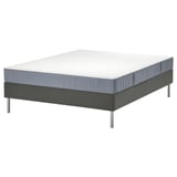 LYNGÖR Divan bed, Vesteröy firm/light blue dark grey, 140x200 cm