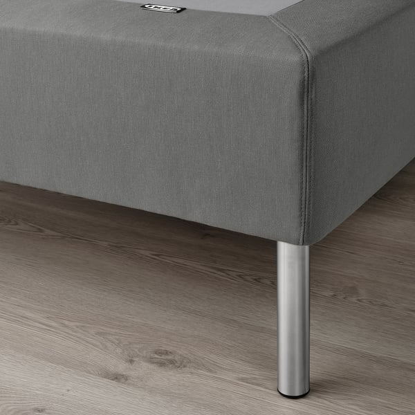 LYNGÖR Slatted mattress base with legs, dark grey, 160x200 cm