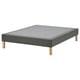 Option: LYNGÖR Slatted mattress base with legs, dark grey, 140x200 cm