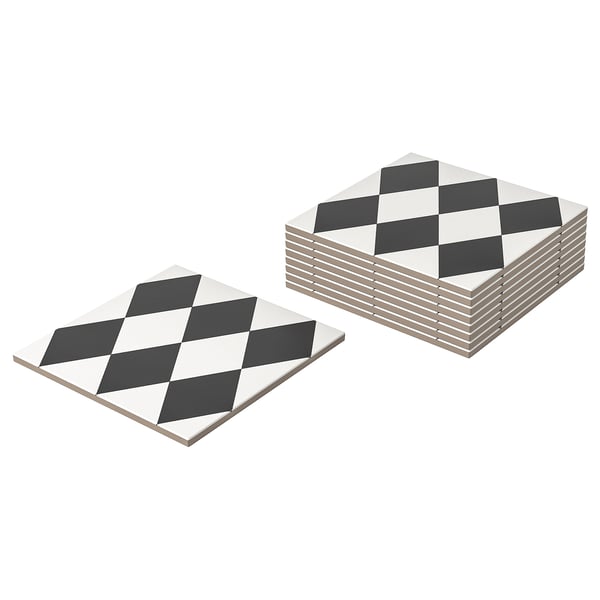 MÄLLSTEN Top part, outdoor floor decking, black/white, 0.81 m²