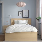 MALM Bed frame with mattress, white stained oak veneer/Vesteröy extra firm, 120x200 cm