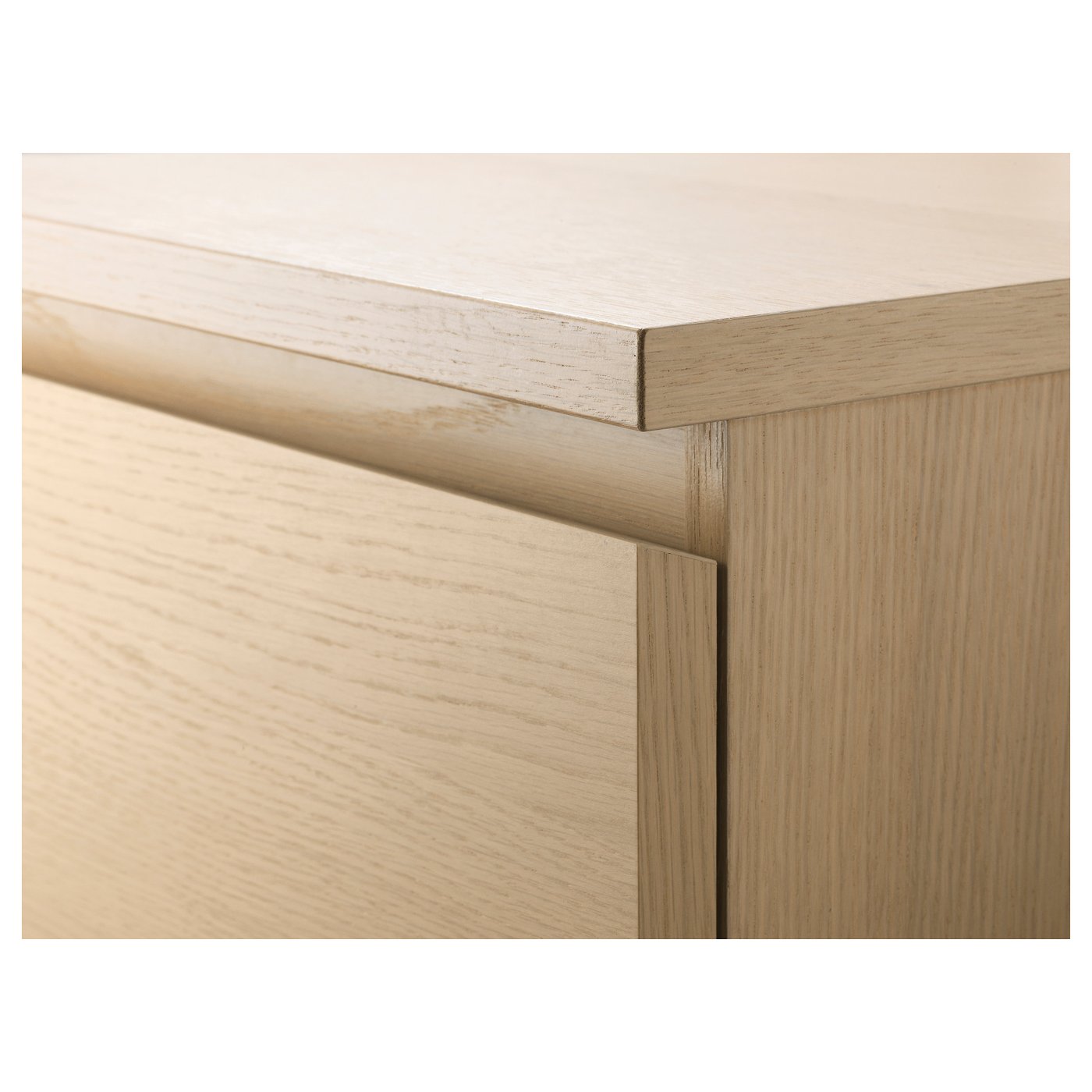 MALM chest of 6 drawers, white stained oak veneer, 160x78 cm - IKEA