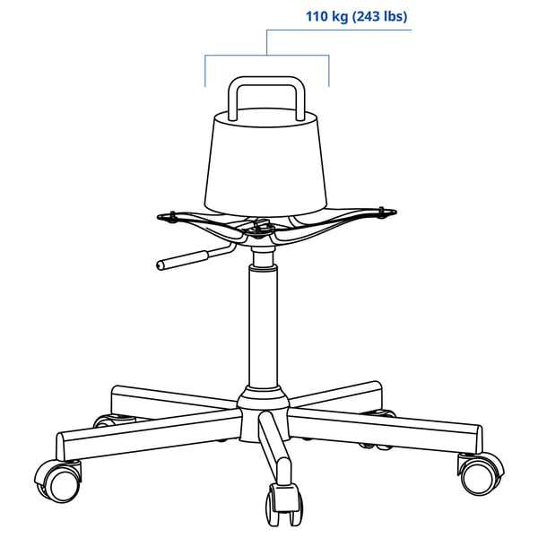 Illustration with measurements for the product: MALSKÄR.