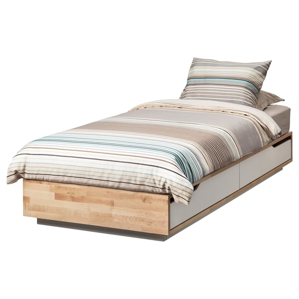 mandal bed frame with storage birch