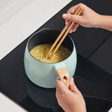 MANGOFISK Saucepan with lid, non-stick coating/green, 2.3 l