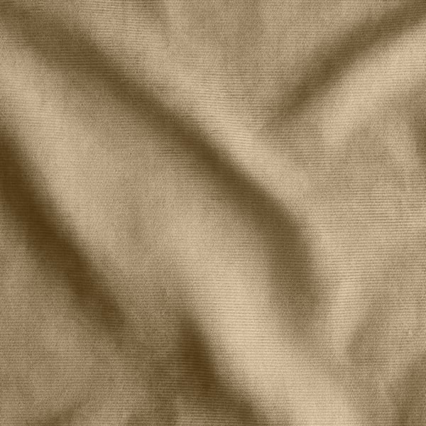 Soft, beige fabric close-up, textured with subtle vertical lines, inviting touch.