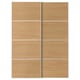 MEHAMN Pair of sliding doors, white/double sided oak effect, 150x201 cm