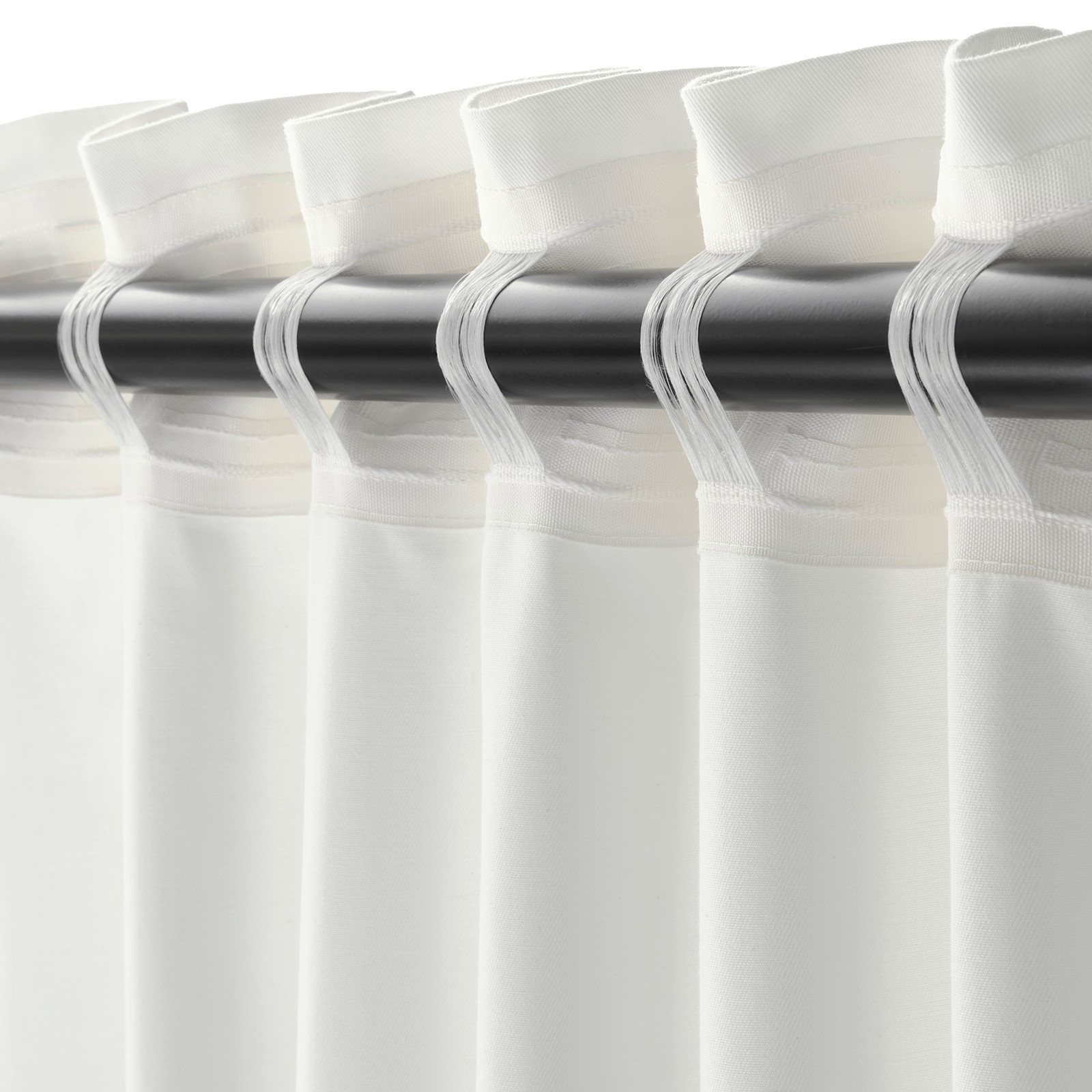 MERETE Room darkening curtains, 1 pair, white, 145x250 cm IKEA