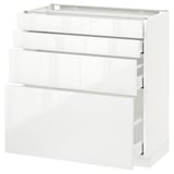 METOD Base cab 4 frnts/4 drawers, white Maximera/Ringhult white, 80x41x80 cm