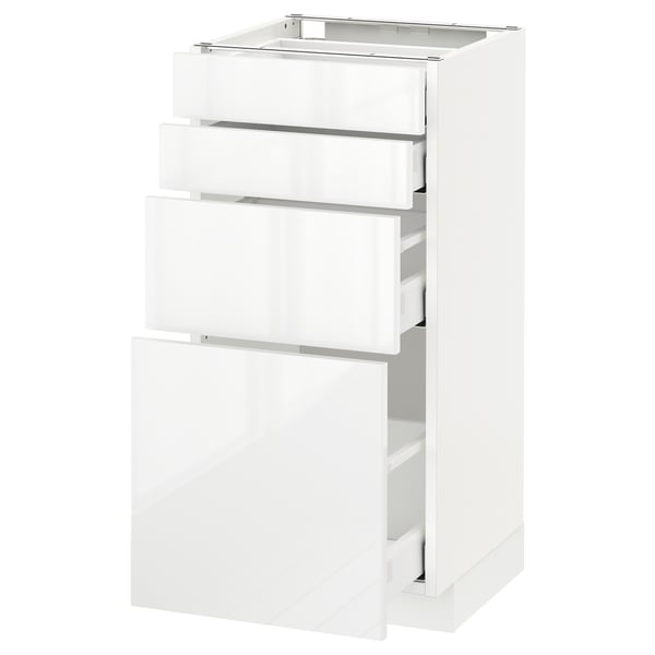 METOD Base cab 4 frnts/4 drawers, white Maximera/Ringhult white, 40x41x80 cm
