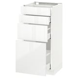 METOD Base cab 4 frnts/4 drawers, white Maximera/Ringhult white, 40x41x80 cm