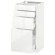 METOD Base cab 4 frnts/4 drawers, white Maximera/Ringhult white, 40x41x80 cm