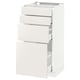 METOD Base cab 4 frnts/4 drawers, white Maximera/Veddinge white, 40x41x80 cm