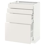 METOD Base cab 4 frnts/4 drawers, white Maximera/Veddinge white, 60x41x80 cm