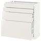 METOD Base cab 4 frnts/4 drawers, white Maximera/Veddinge white, 80x41x80 cm