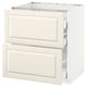 METOD Base cab f hob/2 fronts/3 drawers, white Maximera/Bodbyn off-white, 75x60x80 cm