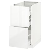 METOD Base cab f hob/2 fronts/3 drawers, white Maximera/Ringhult white, 40x60x80 cm