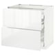 METOD Base cab f hob/2 fronts/3 drawers, white Maximera/Ringhult white, 90x60x80 cm