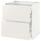 METOD Base cab f hob/2 fronts/3 drawers, white Maximera/Veddinge white, 75x60x80 cm