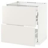 METOD Base cab f hob/2 fronts/3 drawers, white Maximera/Veddinge white, 80x60x80 cm
