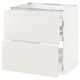 METOD Base cab f hob/2 fronts/3 drawers, white Maximera/Veddinge white, 80x60x80 cm