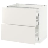 METOD Base cab f hob/2 fronts/3 drawers, white Maximera/Veddinge white, 90x60x80 cm