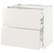 METOD Base cab f hob/2 fronts/3 drawers, white Maximera/Veddinge white, 90x60x80 cm