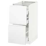 METOD Base cab f hob/2 fronts/3 drawers, white Maximera/Voxtorp matt white, 40x60x80 cm