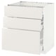 METOD Base cab f hob/3 fronts/3 drawers, white Maximera/Veddinge white, 75x60x80 cm