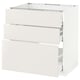 METOD Base cab f hob/3 fronts/3 drawers, white Maximera/Veddinge white, 80x60x80 cm