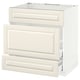 METOD Base cab f sink+3 fronts/2 drawers, white Maximera/Bodbyn off-white, 80x60x80 cm