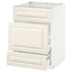 METOD Base cab f sink+3 fronts/2 drawers, white Maximera/Bodbyn off-white, 60x60x80 cm