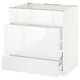 METOD Base cab f sink+3 fronts/2 drawers, white Maximera/Ringhult white, 80x60x80 cm