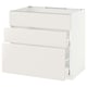 METOD Base cab f sink+3 fronts/2 drawers, white Maximera/Veddinge white, 90x60x80 cm