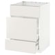 METOD Base cab f sink+3 fronts/2 drawers, white Maximera/Veddinge white, 60x60x80 cm