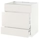 METOD Base cab f sink+3 fronts/2 drawers, white Maximera/Veddinge white, 80x60x80 cm